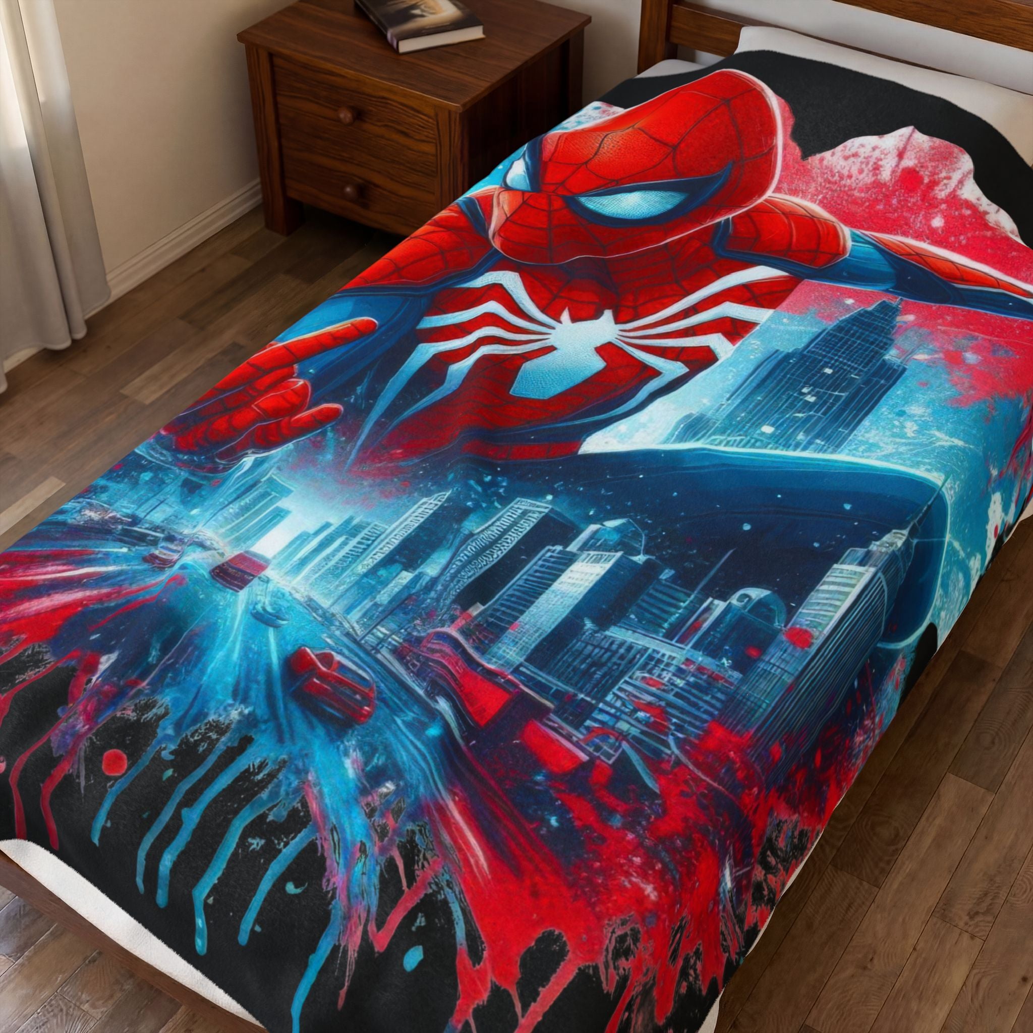 Spider-Man Velveteen Plush Blanket — Soft Superhero Throw for Kids & Fans