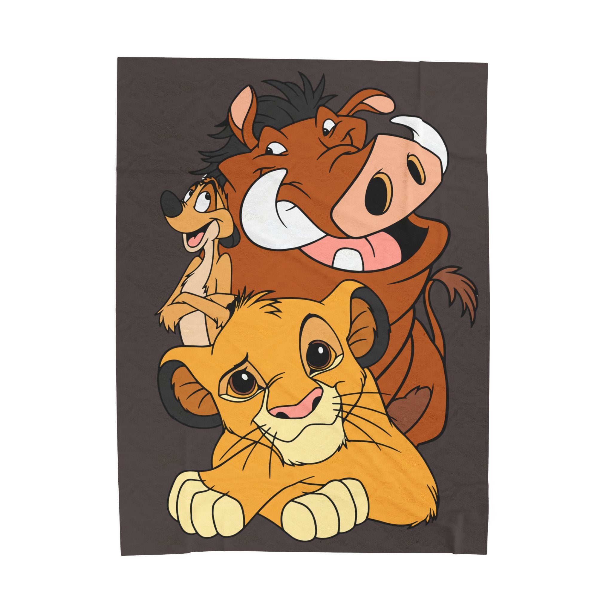 Lion Cub & Friends Velveteen Plush Blanket — Cute Simba-Inspired Kids Throw
