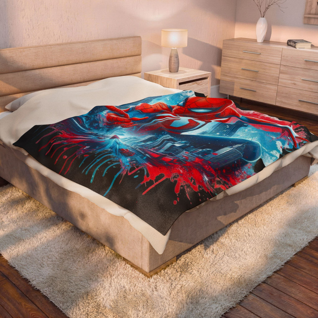 Spider-Man Velveteen Plush Blanket — Soft Superhero Throw for Kids & Fans