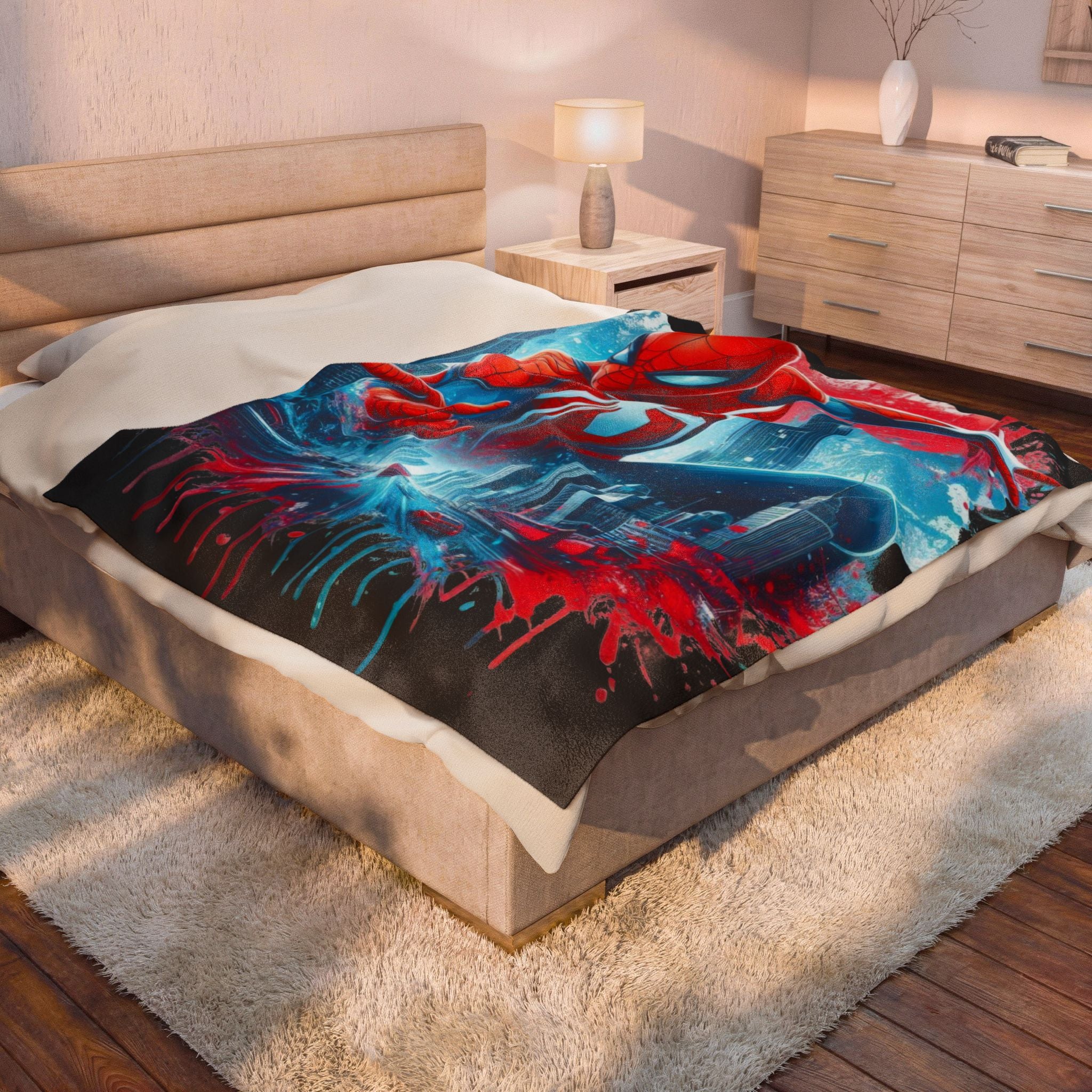 Spider-Man Velveteen Plush Blanket — Soft Superhero Throw for Kids & Fans