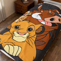 Lion Cub & Friends Velveteen Plush Blanket — Cute Simba-Inspired Kids Throw