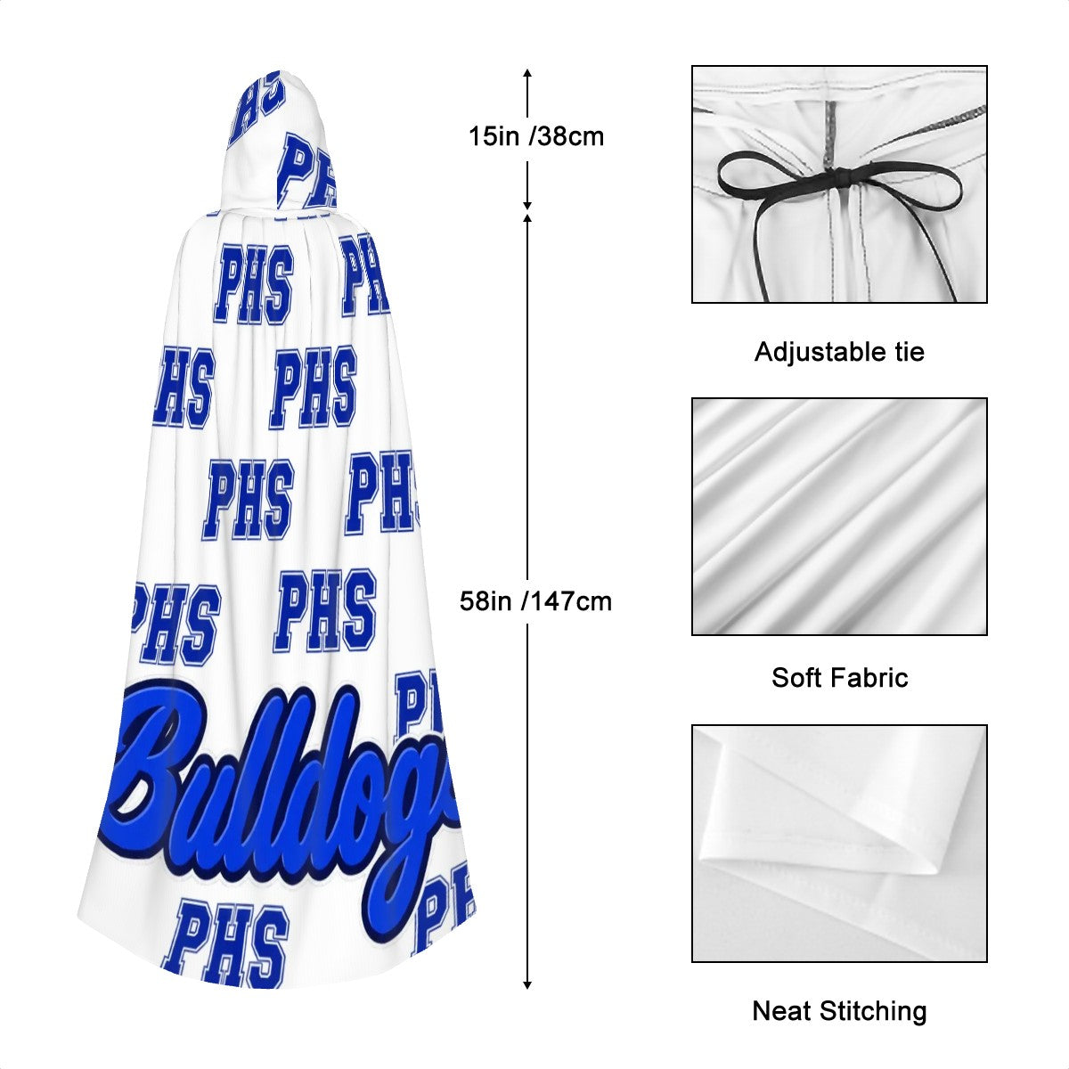 Hooded Cloak PHS Bulldogs